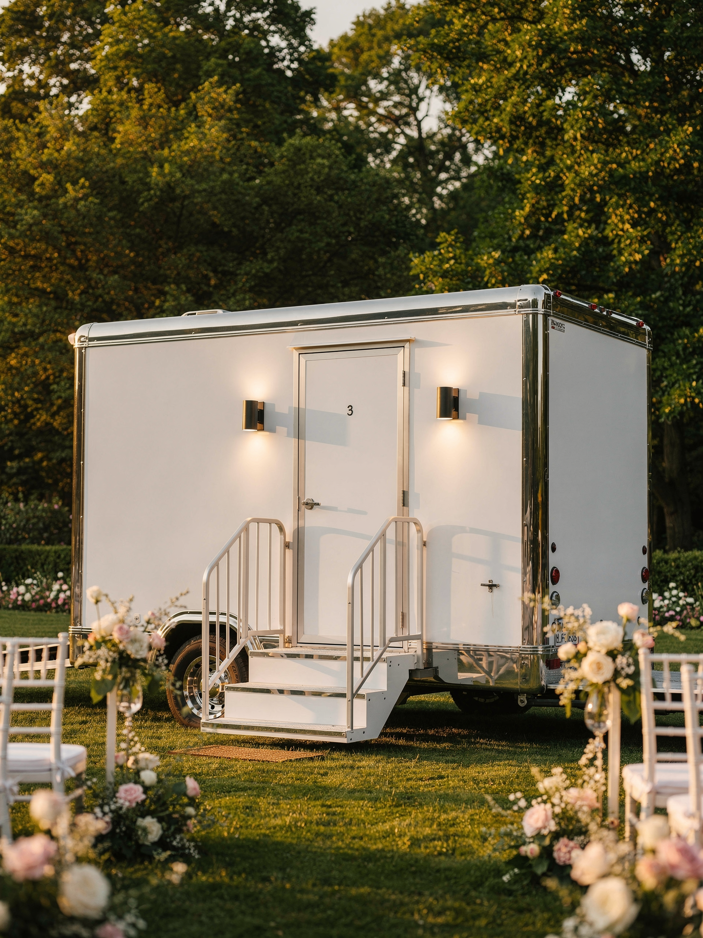 Luxury restroom trailer